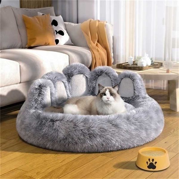 Kennels Pens Super Fluffy Dog Bed PET House Sofá Lavable Largo Felpa Al aire libre Grande Pet Cat Warm Mat Suministros portátiles Donut 220922