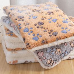 Chenils stylos hiver chaud animal chat chien lit tapis confortable épais polaire couverture couverture de couchage serviette coussin pour petit à très grand Was249S