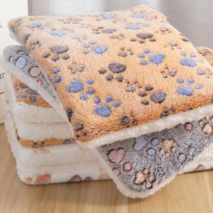 Chenils stylos hiver chaud animal chat chien lit tapis confortable épais polaire couverture couverture de couchage serviette coussin pour petit à très grand Was2629