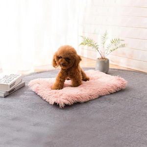 Perreras de cama de mascotas manta suave peluche colchón de perro lavable caliente cachorro chihuahua pomeranian mascotas de peluche accesorios