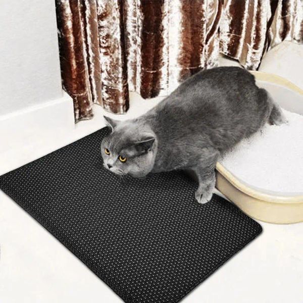 Kennels Pet Cat Litter Mat impermeable de doble capa caja de captura productos de almohadilla limpia para accesorios para gatos