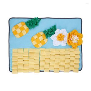 Chenils Pet Ananas Fleur Odeur Tapis Slow Food Formation Chien Jouet Anti-Étranglement