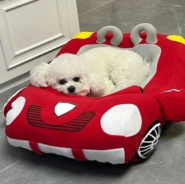 Perreras para cachorros, cama para perros, forma de coche a la moda, Material suave, nido duradero, casa para perros y gatos, cojín cálido para Yorkies, perrera pequeña