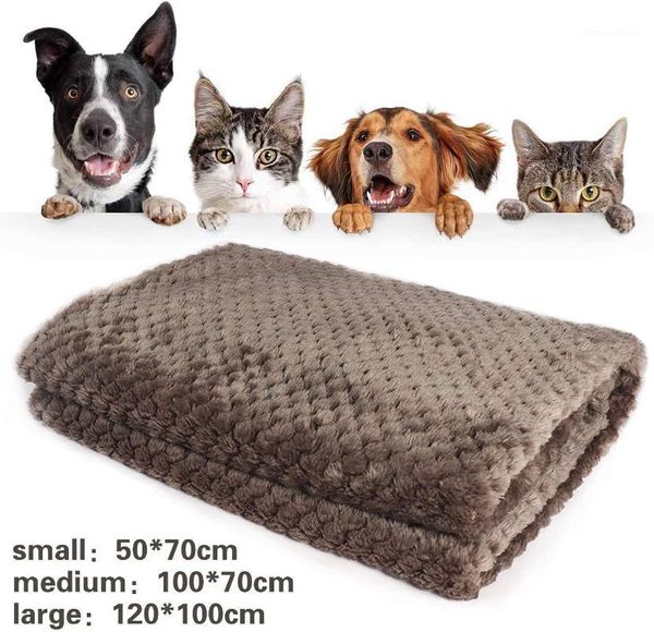 Chenils doux flanelle polaire chat chien tapis de lit chaud tapis de couverture pour animaux de compagnie pour chiot Ofa coussin maison tapis de couchage Cover1