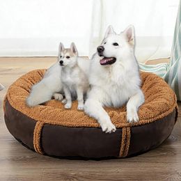Kennels winterhondenbedden voor grote honden kussen zacht katoen 75 cm bed grote accessoires waterdichte oxford bodem huisdierbenodigdheden
