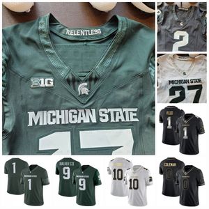 Kenneth Walker III Michigan 2023-24 State Football Spartans Jersey Cal Haladay Jalen Berger Jacoby Windmon Noah Kim Katin Houser personnalisé