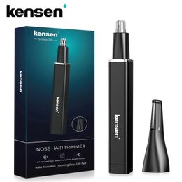 Kensen Electric Nose Hair Trimmer for Men Women 2 In 1 Ear wenkbrauw Trimmer Shaver Razor Nose Hair Clipper Remover Epilator Kit 240401