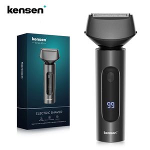 Kensen rasoir électrique pour hommes tondeuse à barbe professionnelle rasoir Mini WetDry rasage 3D lame flottante USB Rechargeable 240112