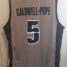 Jersey Kentavious Caldwell-Pope Men # 5 Maillots de basket-ball cousus rares