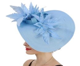 Kentucky Big Fascinators Hat Ladypin Lady For Wedding Hair Cocktail Church Hats Elegant Women Fedora Fancy Flower Headwear6511382