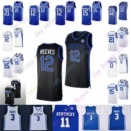 Kentucky Wildcats Basketball Jersey NCAA College Antonio Reeves Rob Dillingham Tre Mitchell D.J. Wagner Sheppard Edwards Adou Thiero Bradshaw Tshiebwe Clarke