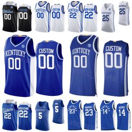 Kentucky Wildcats Basketball Jerseys College 23 Jamal Murray 25 PJ Washington 14 Tyler Herro 5 Kevin Knox Shai Gilgeous-Alexander University Sewing Men Kids vrouwen