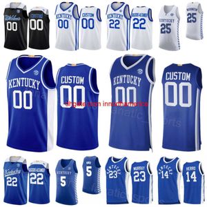 Kentucky Wildcats Basketball Jerseys College 23 Jamal Murray 25 PJ 14 Tyler Herro 5 Kevin Knox Shai Gilgeous-Alexander Couture Hommes Enfants Femmes