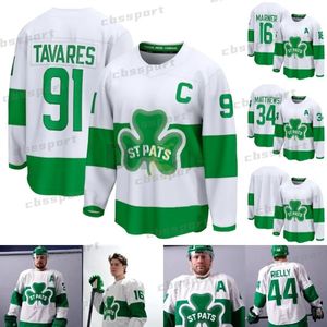 Tyler Bertuzzi 2024 St. Pats Patricks Day Maple Leafs Jerseys Auston Matthews Mitchell Marner Max Domi John Tavares Toronto Ryan Reaves John Klingberg Toronto