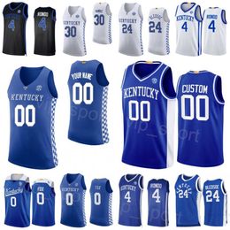 Kentucky Wildcats College Jerseys Basketball 4 Rajon Rondo 5 Malik Monk 0 DeAaron Fox 30 Julius Randle 24 Eric Bledsoe University NCAA Stitched Man Woman Jeugd