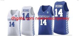 Kentucky Wildcats Tyler Herro # 14 College Basketball Jersey personnalisé n'importe quel maillot de numéro de nom