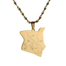 Kenya kaart hanger kettingen Afrikaanse landkaart sieraden Keniaanse kaarten geschenk