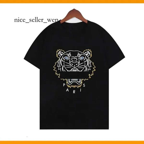 Camisetas de Kenzi Camisa KZ 24SS Top Syle Style Loose Summer Letter Lets Camiseta de algodón Hip Hop Street Luxury Classic Asian Size S-2xl 530