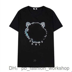 Kenzo T-shirt Mens Designer T-shirt Femmes T-shirt T-shirt Été Streetwear Manches courtes Tête de tigre Broderie avec lettres Impression Lâche Tendance Tige Chemise 4 IG63