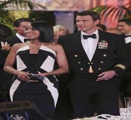 Kerry Washington scandale robes de soirée de célébrité Olivia Pope robes de soirée noir et blanc femmes robes de bal formelles tapis rouge 1752846