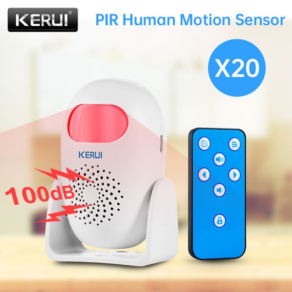 KERUI PIR Sensor Sistema de alarma de seguridad Movimiento antirrobo Timbre de bienvenida Detector de cuerpo humano