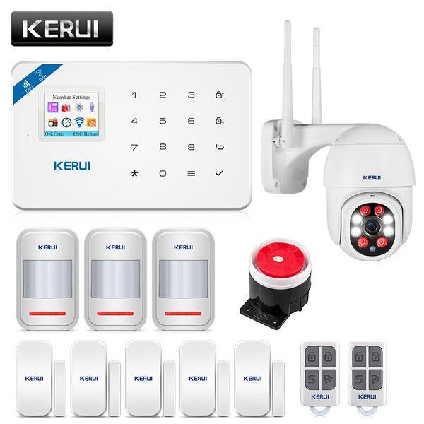 KERUI W18 sécurité à domicile capteur de mouvement résidentiel APP contrôle intelligent GSM WIFI Kit de système d'alarme antivol