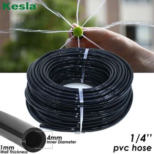 Kesla 10m-30m Arrosage 1/4 '' Pipe de tube à goutte à goutte de jardin 4/7 mm PVC Systèmes d'irrigation kits pour les serres balcon L2405