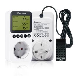 Ketotek KT3300 Vochtigheidscontroller Outlet 16a Directe uitgang Hygrometer Vochtigheidsregeling Schakelaar Vochtigheidssensor 20 ~ 95%RH