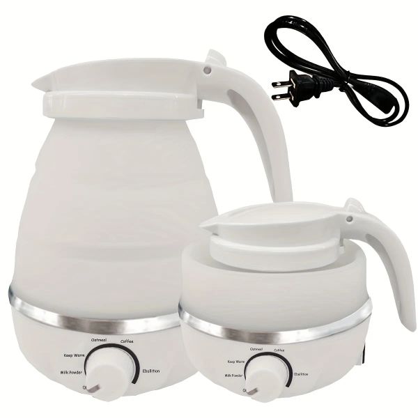 Bouilloires chauffe-eau pliable et portable à la théière 0,6 L 600W Kettle électrique pour les voyages et la maison de théâtre de thé à théâtre de silice