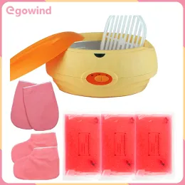 Ketels paraffine wax kachel voor handvoet therapie bad wax pot warmer schoonheid salon spa kachel wax machine met handschoenen bootie mitts