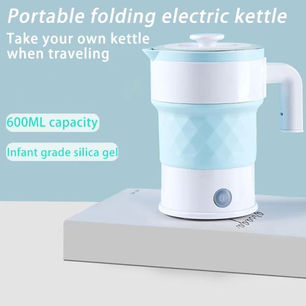 Kettles Portable pliable électrique Kettle Kitchen Appliances Chaudière à eau pour voyages Business Trip Coffee Teapot Baby Grade Silicone