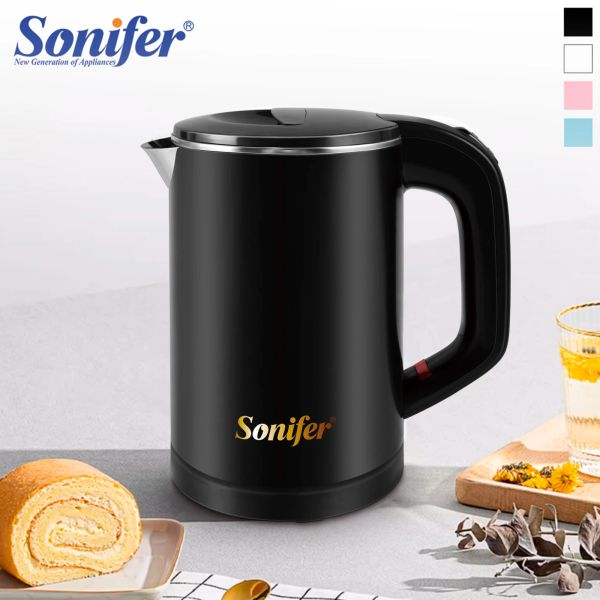 Kettles Travel Electric Electric Kettle Tea Coffee 0.6L Mini Hervidor de acero inoxidable de acero inoxidable 800W para el hotel Family Trip Pot Sonifer