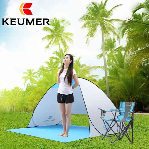 Keumer 2020 Nouvelle tente de camping emballable automatique Protection UV Pop Up Tente de plage étanche pour les tentes touristiques de loisirs en plein air H220419