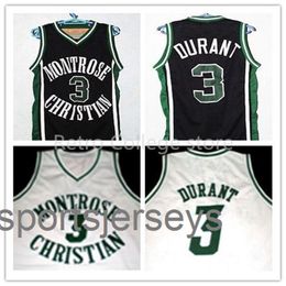 Kevin DURANT # 3 Montrose Christian High School Maillot de basket-ball de qualité supérieure pour homme cousu personnalisé avec n'importe quel nom