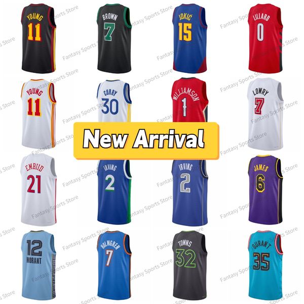 Maillot de basket Kevin Durant Kyrie Irving Luka Doncic Embiid Butler Jokic Booker Chris Paul Donovan Maillot Mitchell Harden Jayson Tatum Stephen Curry