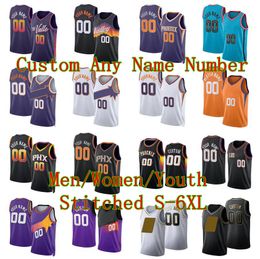 Kevin Durant Jerseys de baloncesto cosido Devin Booker 3 Beal Cualquier nombre cualquier numebr 2023/24 Fans Jerseys Men Juvend Mujeres S-6XL