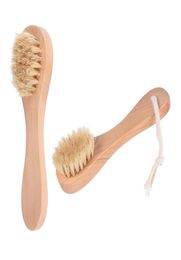 Kewlyseu Bristles Natural Bristles en bois Brosse pour le visage Dry Skin Bath Spa Brushes Retirez le maquillage Épurateur de l'ongle7445939