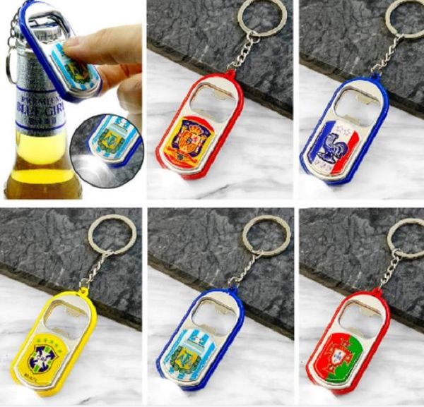 Porte-clés ouvre-bouteille, cadeau lumineux créatif, petit cadeau, barre de clé, Souvenir de fan de Football