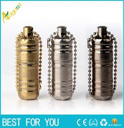 Sleutelhanger capsule compacte kerosine lichtere pocket mini benzine lichtere opgeblazen sleutelhanger olie lichtere buitenoverlevingstools9796343