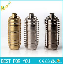 Sleutelhanger capsule compacte kerosine lichtere pocket mini benzine lichtere opgeblazen sleutelhanger olie lichtere buitenoverlevingstools9885557