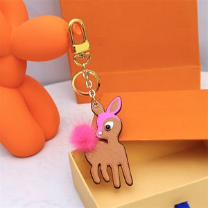 Porte-clés de luxe en forme de cerf Sika, pendentif classique en or pour sac à crochet de voiture, décoration de haute qualité