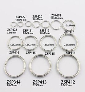 sleutelhanger ring 9mm95mm10mm12mm1316532mm split dubbele lus ring roestvrij staal kan Mix DIY sieraden 100pcs500pcslot ZSP481468927074958
