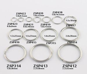 sleutelhanger ring 9mm95mm10mm12mm1316532mm split dubbele lus ring roestvrij staal kan Mix DIY sieraden 100pcs500pcslot ZSP481468928390372