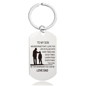 Key Chain Ring hanger Family Friend Gift Mother's Day Vaderdag Afstudeerseizoen Kerstcadeau Lettering Metal Keychain