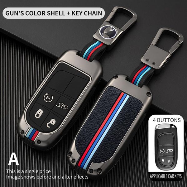 Funda para llave Fob Jeep Renegade Compass Grand Cherokee para 300C Wrangler Dodge accesorios para coche Keychain275S