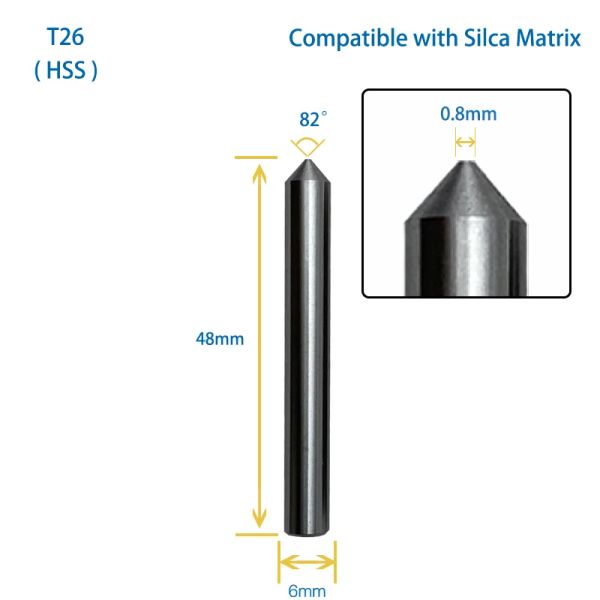 Cortador de llave F26 T26 para la tecla Keso compatible con Silca Matrix Key Machine Lava Herramientas