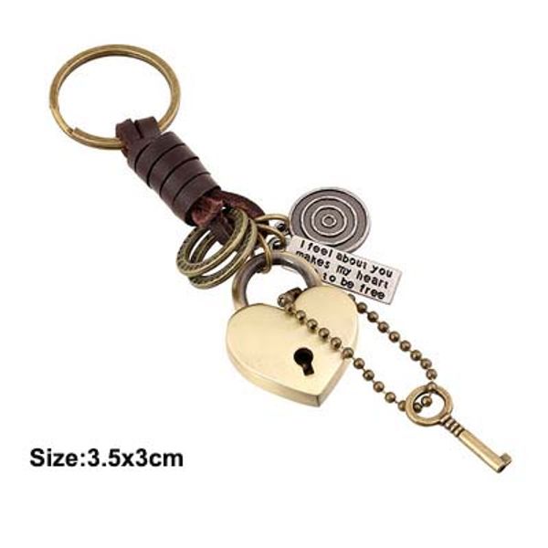 Heart Key Ring Antique Silver Letter Tag Tag des porte-clés Sac Sac accroche des bijoux de mode Ship navire