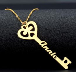 Nom clé colliers ras du cou pendentifs en acier inoxydable personnalisé collier personnalisé pour les femmes plaque signalétique bijoux cadeau Ketting21797178290511