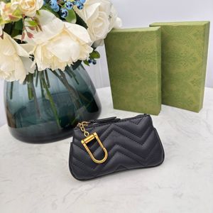Porte-clés Designer Fashion Womens Mens Key Ring Credit Porte-cartes en cuir véritable Porte-monnaie Luxury Samll Wallet Bag
