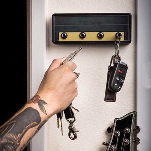 Porte-clés porte mur maison rangement guitare porte-clés amplificateur clés prise boîte suspendue Support organisateur chaîne 210609330z